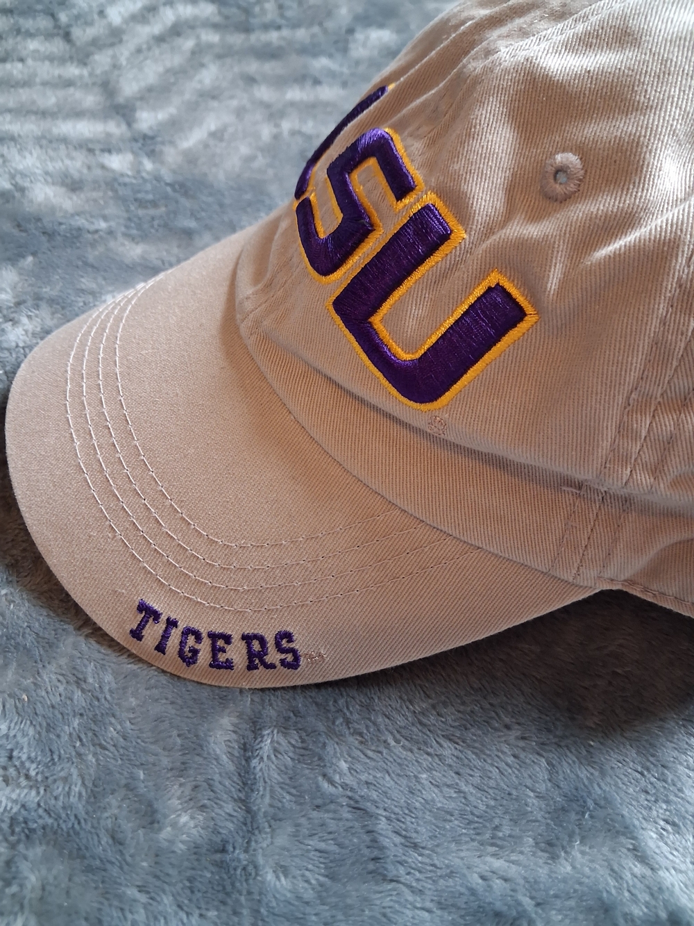LSU NWT Cap Beige Velcro Back Mens Or Womens - Picture 6 of 11